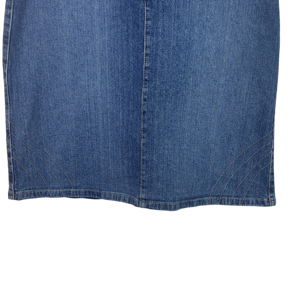 L.A. Blues Vintage Y2K 90s Zip Front Denim Jean Skirt Grunge Streetwear Size 10 - Picture 5 of 14